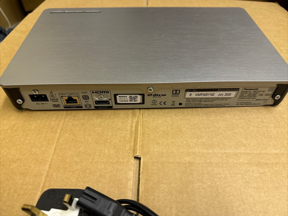 Panasonic DMPBDT280 BluRay DVD Disc Player With 4K (WITHOUT REMOTE