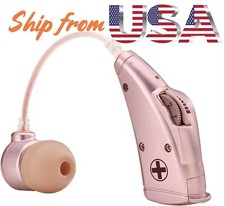 BTE Digital Hearing Amplifier Sound Enhancer Inc. 4 ear buds, max gain 34 dB 