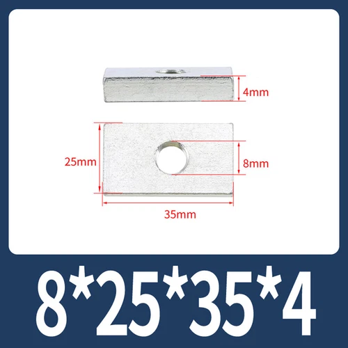 Rechteckige Vierkantmuttern Gleitblöcke für Alu Zubehör, mechanische Ausrüstung - Picture 71 of 73