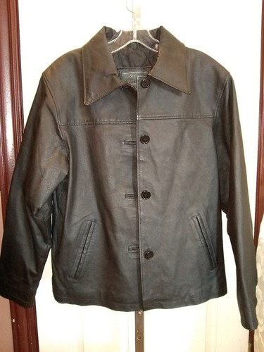 Leather Coat Black Jacket Sergio 
