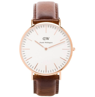 Daniel Wellington Classic St Mawes Rose Gold Leather Mens  display picture 1
