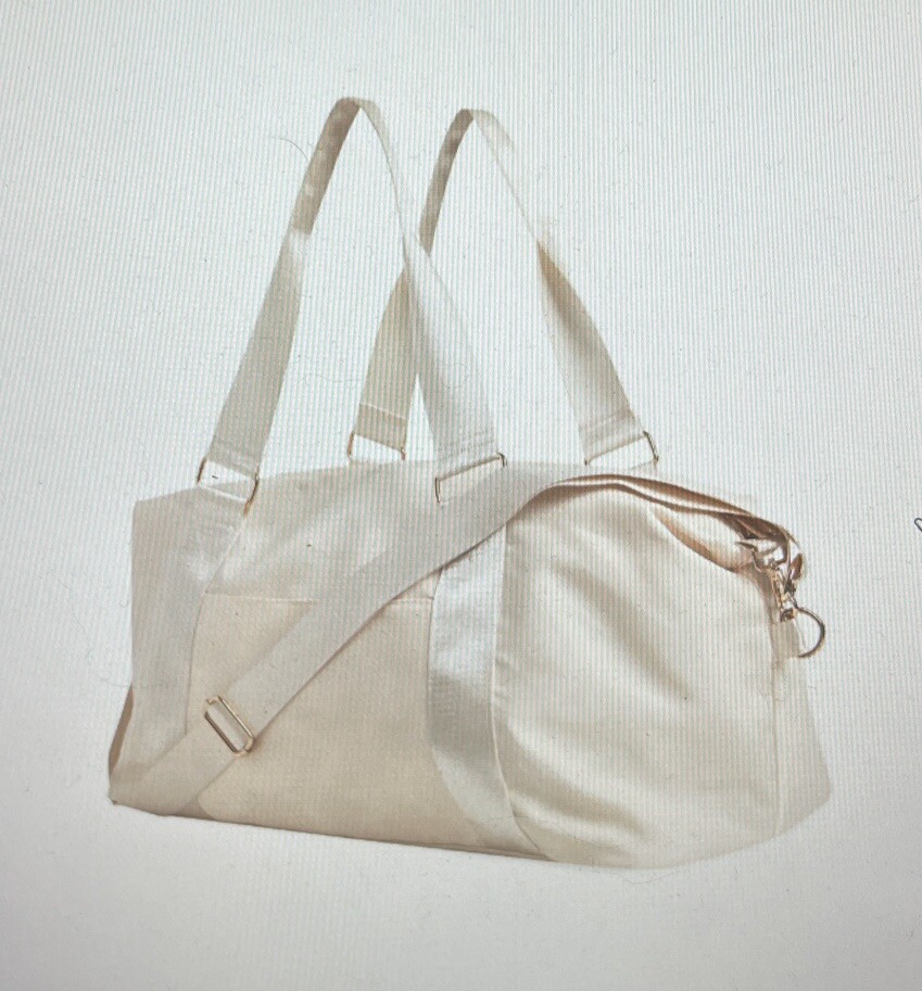 Rachel Zoe Weekender Pearl White Crossbody Duffle Waterproof NWT