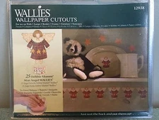 Wallies Wall Paper Cut Outs 25 Debbie Mumm Star Angel 5" Pre-pasted Washable