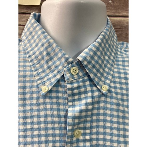 Polo Ralph Lauren Light Blue White Gingham Check Long Sleeve Button Down Mens XL - Bild 6 von 9