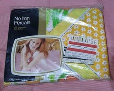 JCPenney No Iron Percale Vtg Twin Size Flat Sheet NOS Unopened 1970s Goldenrod