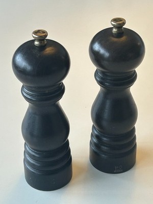 Peugeot Salz & Pfeffermühle Set - 18 cm - schwarzes Holz - Original Frankreich Mühlen