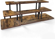 Retail Display Risers, 3 Tier Wooden Cupcake Stand Rustic Tiered Tray Stand