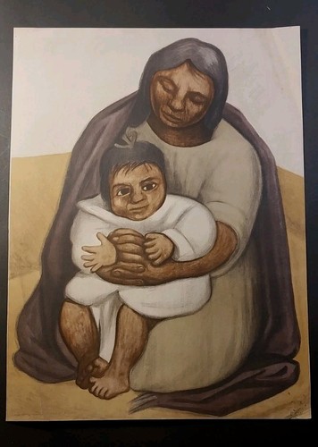 Diego Rivera Mother & Child 1928 Scarce Color Lithograph Print Erich S ...
