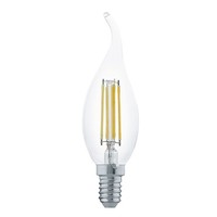 Eglo Led Filament Windstoß Kerze 4W Fast 40W E14 Klar Lampe Warmweiß 2700K