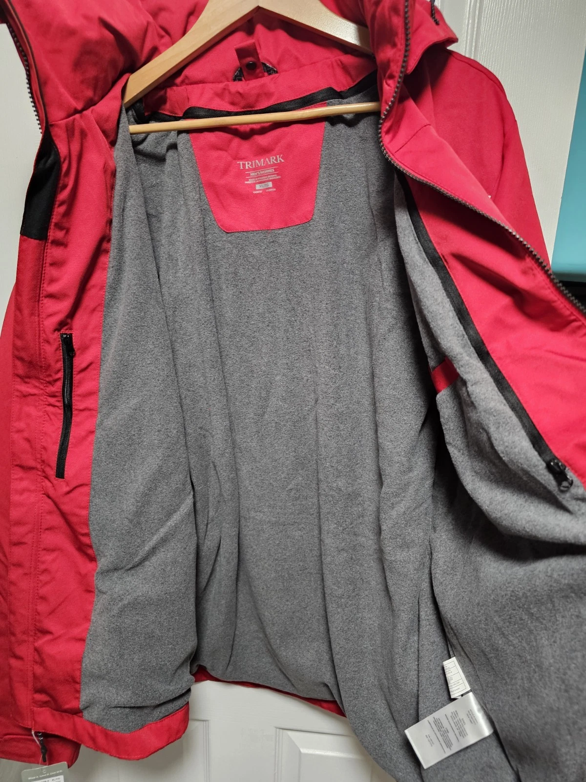 Trimark Mens Red Coat JB Hunt Logo Size XL Fleece Lined image 6