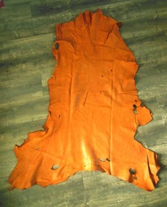 Rust Deer Skin Leather Hide, 46"x25"