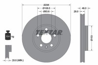 2X Textar Bremsscheibe 92287505 FüR Volvo