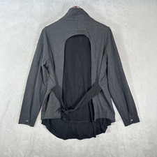 CAbi Jacket Womens M Gray Knit Love Carol Mesh Back Ventilated Travel Utility