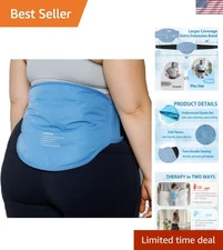 Extra Large Hot/Cold Ice Pack for Lumbar Pain - Machine Washable, Leak-Proof