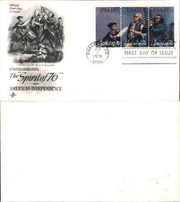 FDC The Spirit of 76 American Independence 1976 Pasadena First Day Cover