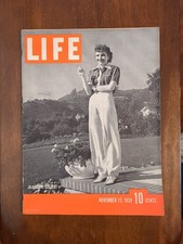 Life Magazine November 13, 1939 Claudette Colbert, Helen Hayes Newsstand Copy