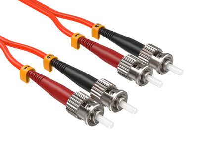 OM1 ST/ST Duplex 62.5/125 Multimode Fiber Optic Cable - 1/2/3/5/10/15m