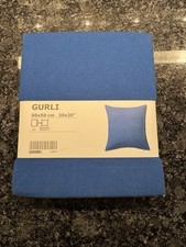 IKEA GURLI 100 Cotton 20"x 20" Royal Blue Pillow Cushion Cover NEW WITH TAGS