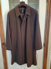 Vintage CASANOVA Oratop of Finland Wool & Cashmere  Men’s Brown Overcoat Size 38
