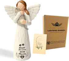 Hand-Painted Cat Angel Statue - Memorial Gifts for Loss of Cat