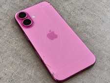 Apple iPhone 16 128 GB Pink | voll funktionsfähig | Glasbruch