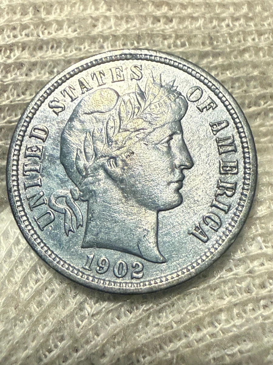 バーバーダイム 1902 S 10セント 銀貨 極美品 私 1902 Year Silver