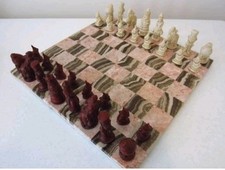 Alice In Wonderland Themed Chess Set Vintage Resin Detailed Pieces