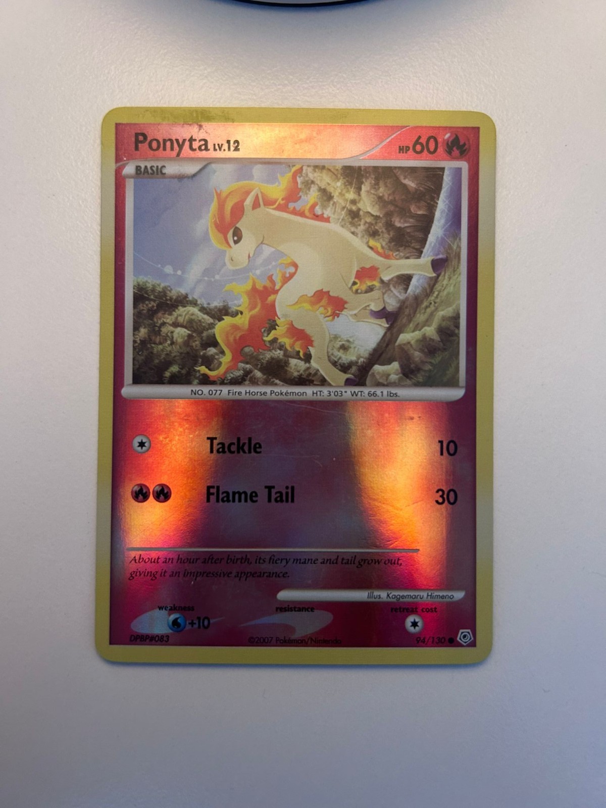 Ponyta 94/130 Diamond and Pearl Reverse Holo
