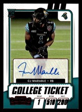 2021 PANINI CONTENDERS DRAFT CJ MARABLE 320 RED RC AUTOGRAPH COASTAL CAROLINA