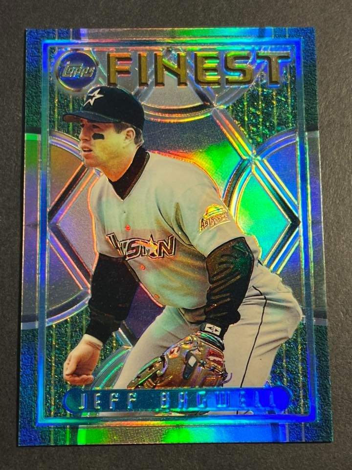 1995 Topps Finest REFRACTOR peel removed Jeff Bagwell Astros #117