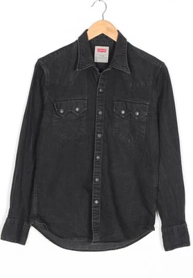 Chemise en jean western LEVI’S Sawtooth homme taille S snap manches longues V... - Photo 1/4