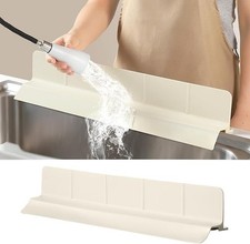23" Silicone Sink Splash Guard, Strong Suction Cup Faucet Countertop Edge Protec