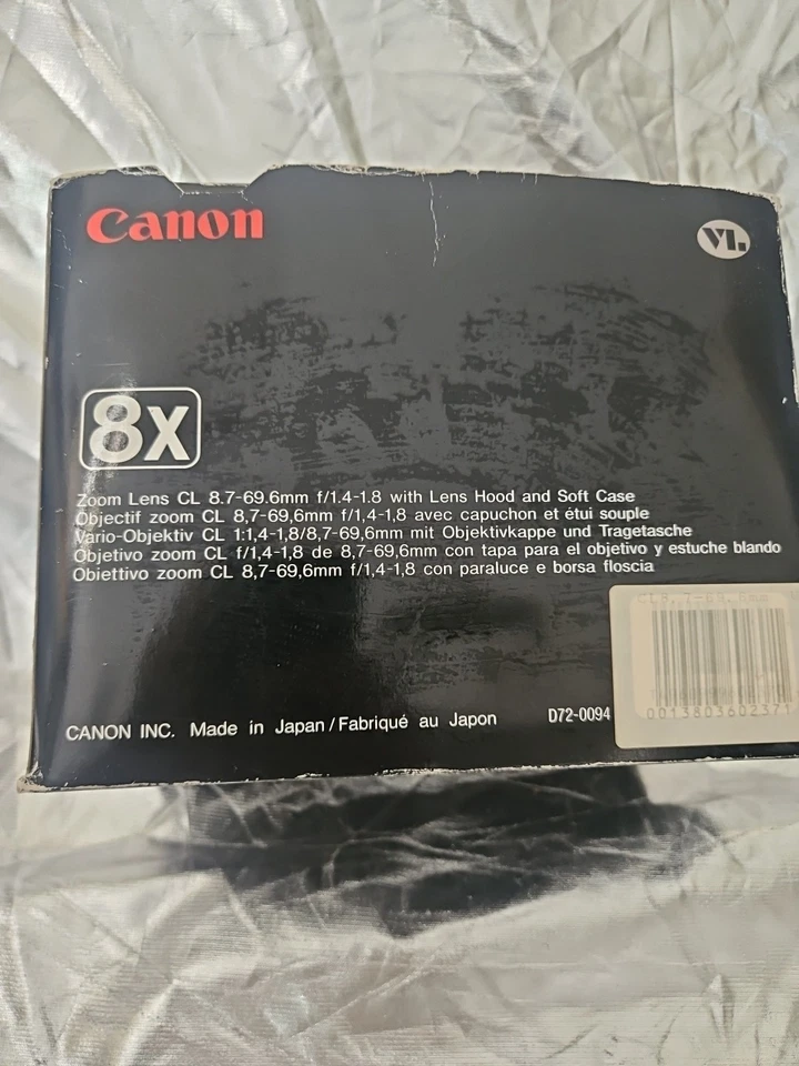 Canon Zoom Lens Interchangeable Video Lens System 8x CL8.7-69.6MM F/1.4-1.8 - Image 3 of 4