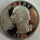 1994 S Washington Silver Proof Quarter Exact Coin Imaged #WQ69