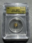 9999 Fine Gold Eagle Head 1/500th Oz Round - ICG MS70