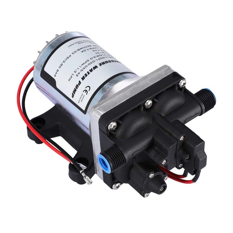 Water Pressure Pump 12V 3.0GPM 55PSI Self-Priming For Marine Caravan RV ...