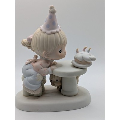 Precious Moments May Your Every Wish Come True Birthday Girl Puppy Figurine