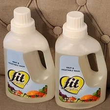 FIT ORGANIC: Fruit And Vegetable Wash Soaker, LOT OF 2 BOTTLES/32 oz EACH