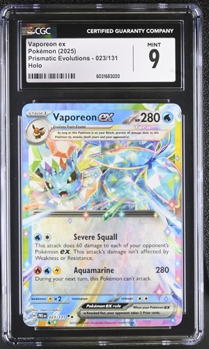 Vaporeon ex graded CGC 9 for sale on eBay