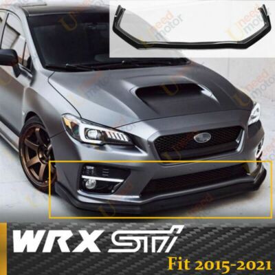 For 2015-2021 Subaru WRX STI Front Bumper Body Lip Splitter Spoiler Glossy Black