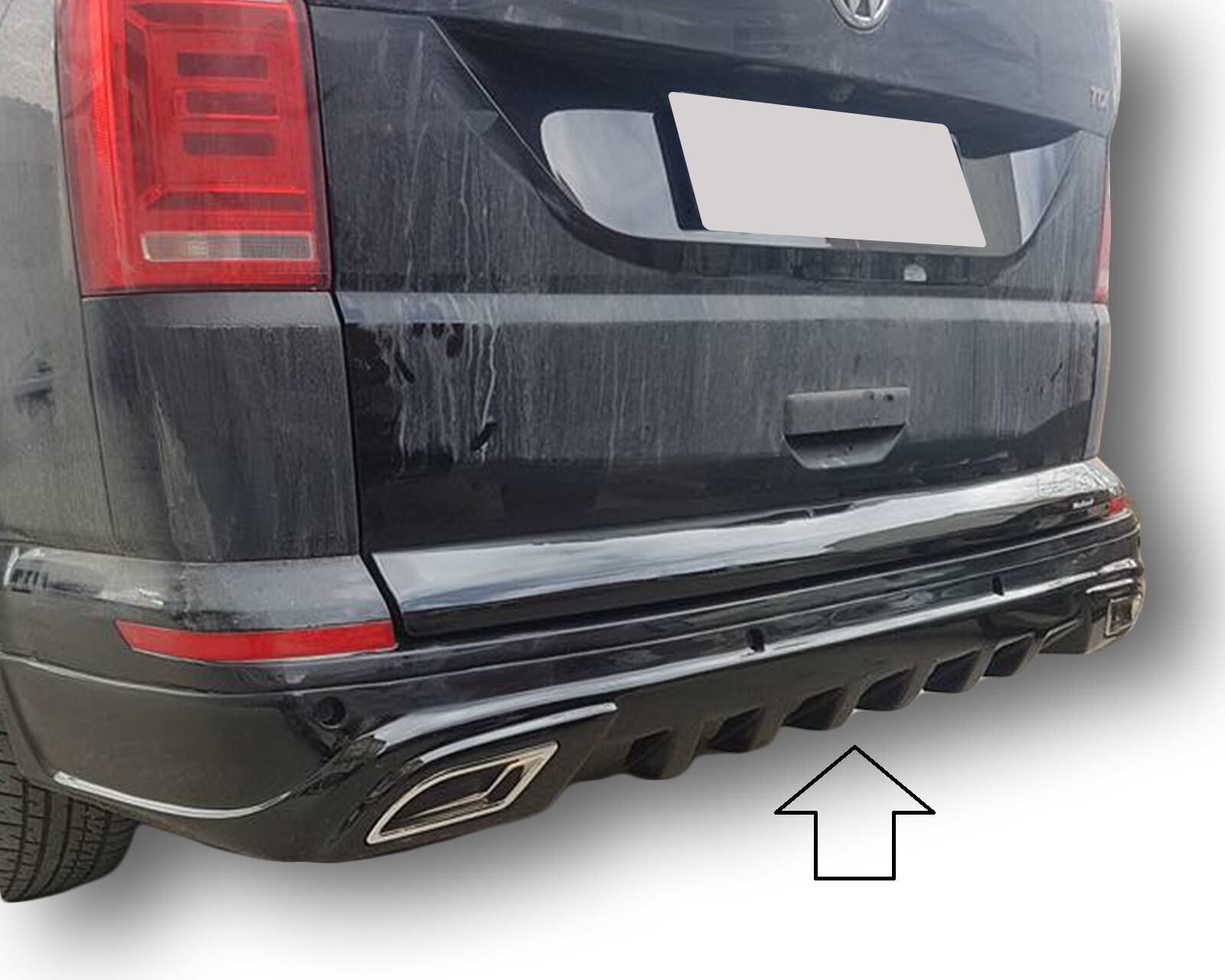 Suitable for VW T6 TRANSPORTER MULTIVAN Diffuser Black Painted Trunk Body