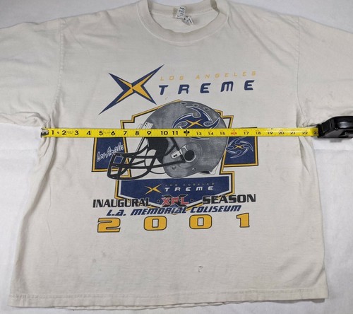 Vintage Los Angeles Extreme XFL Tshirt XL Delta Pro USA Helmet LA Coliseum - Picture 8 of 8