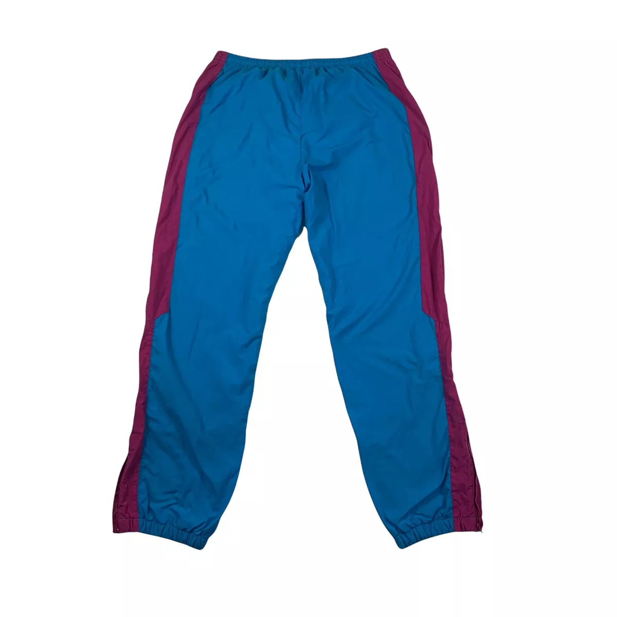 Vintage Nike 90s Track Pants Tracksuit Bottom Size L Blue Purple