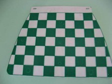 Schmutzfänger Fahrrad B-Ware mudflap grün/weiß karo Bonanza Mofa Westphal NOS