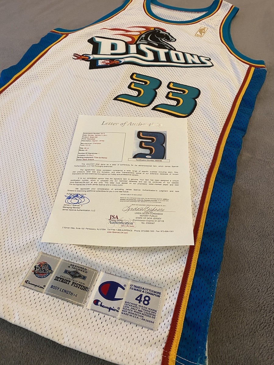NBA Game Issued Jersey Champion Grant Hill Jersey Detroit