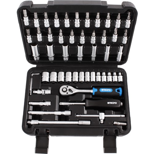 Professioneller Steckschlüsselsatz A052 46 Tlg Steckschlüssel Satz Set 1/4" Knarrenkasten Ratschenkasten Nusssätze Tool 1/4 Knarrenkasten Set