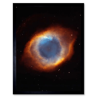 Hubble Space Telescope Eye Of God Coil Shaped Helix Nebula Framed Wall Art 12x16