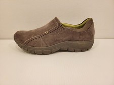 Beautiful Womens Slip-On CLARKS COLLECTION Gray Suede Shoes - Size US 7 M
