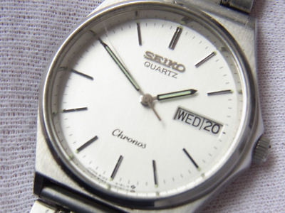 時計 SEIKO CHRONOS QUARTZ 8123-6120 SUWA WTS] Seiko Chronos June 1985 Japan Made 8123-6120 Japanese