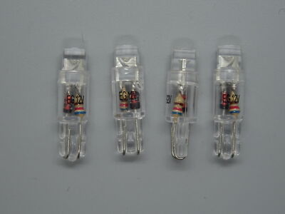 4 x Led 12V Sockel T5 W2x4.6d Glassockellampe Weiß 